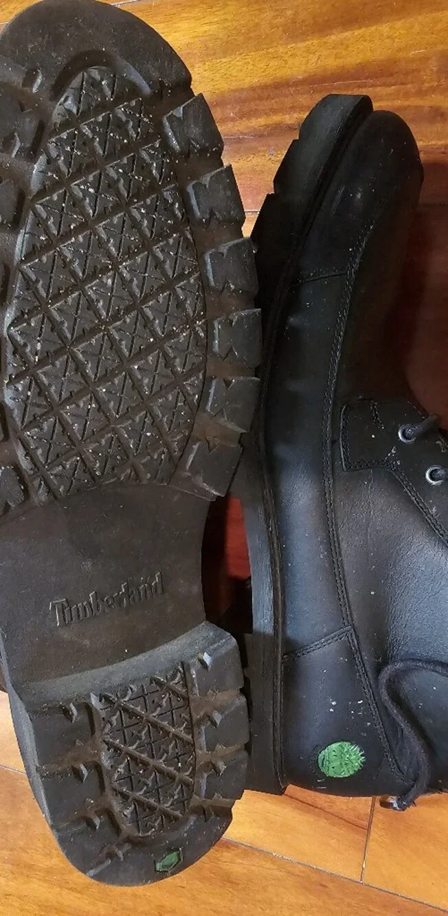 Timberland Mens Rlmhurst WP6 Black Leather Lace-Up Boots Size 11